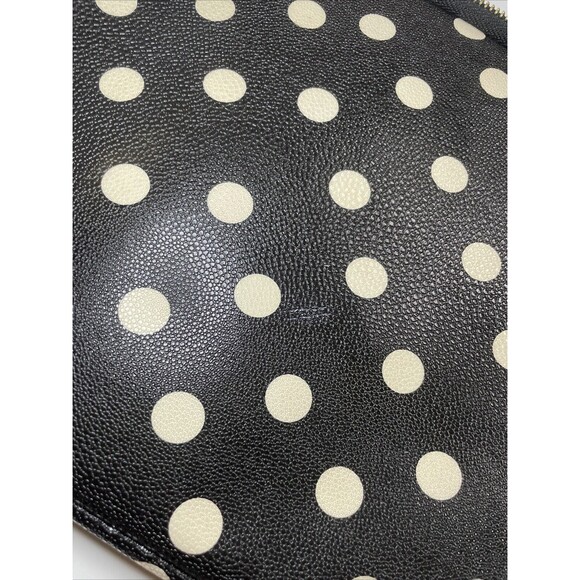 Kate Spade New York Laptop Ipad Tablet Case Bag Black Polka Dots Padded Zip - Picture 6 of 9